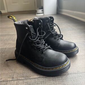 Dr. Martens Kids Black 1460 Soft Leather Lace-Up Boots
